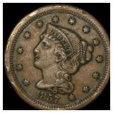 1857 Braided Hair Large Cent NEARLY  UNCIRCULATED