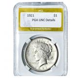 1921 Silver Peace Dollar PGA UNC