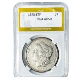 1878 8TF Morgan Silver Dollar PGA AU50