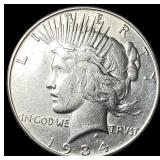 1934-S Silver Peace Dollar CLOSELY  UNCIRCULATED