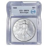 1999 Silver Eagle ICG MS70