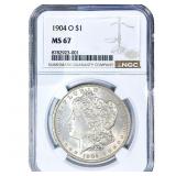 1904-O Morgan Silver Dollar NGC MS67