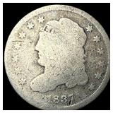 1837 Silver Capped Bust Half Dime NICELY  CIRCULA