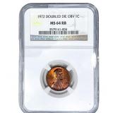 1972 Wheat Cent NGC MS64 RB DDO
