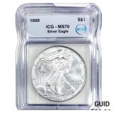 1999 Silver Eagle ICG MS70