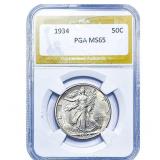 1934 Walking Liberty Half Dollar PGA MS65