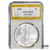2003 American Silver Eagle PGA MS70