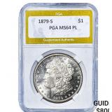 1879-S Morgan Silver Dollar PGA MS64 PL