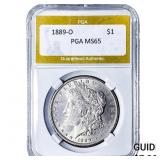1889-O Morgan Silver Dollar PGA MS65
