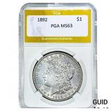 1892 Morgan Silver Dollar PGA MS63