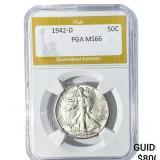 1942-D Walking Liberty Half Dollar PGA MS66