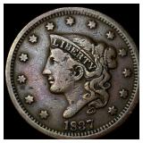 1837 Coronet Head Large Cent LIGHTLY  CIRCULATED