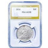 1838 Capped Bust Half Dollar PGA AU58