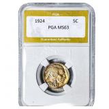 1924 Buffalo Nickel PGA MS63