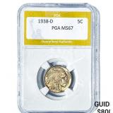 1938-D Buffalo Nickel PGA MS67