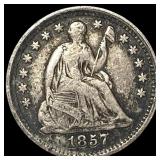 1857 Silver Seated Liberty Half Dime LIGHTLY  CIR
