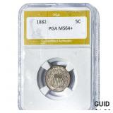 1882 Shield Nickel PGA MS64+