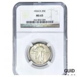 1924-D Standing Liberty Quarter NGC MS65