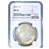 1889 Morgan Silver Dollar NGC MS66