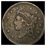 1838 Coronet Head Large Cent NEARLY  UNCIRCULATED