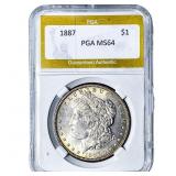 1887 Morgan Silver Dollar PGA MS64