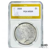 1926 Silver Peace Dollar PGA MS64