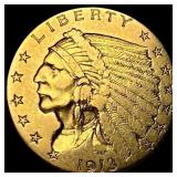 1913 Indian Head Gold $2.5 Quarter Eagle  CLOSELY