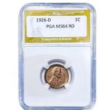 1926-D Wheat Cent PGA MS64 RD