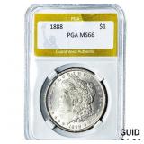 1888 Morgan Silver Dollar PGA MS66