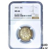 1915 Barber Quarter NGC MS66