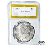 1887 Morgan Silver Dollar PGA MS65