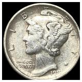 1918-D Silver Mercury Dime NEARLY  UNCIRCULATED