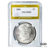 1886 Morgan Silver Dollar PGA MS66