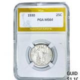 1930 Standing Liberty Quarter PGA MS64