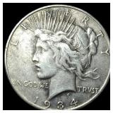 1934-S Silver Peace Dollar NEARLY  UNCIRCULATED