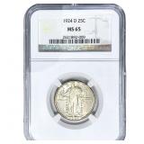1924-D Standing Liberty Quarter NGC MS65