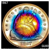 1867 Seated Liberty Dollar CHOICE BU+
