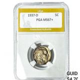 1937-D Buffalo Nickel PGA MS67+