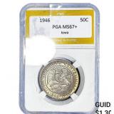 1946 Iowa Half Dollar PGA MS67+