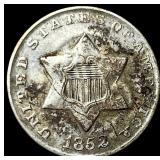 1852 Silver Three-Cent Piece CLOSELY  UNCIRCULATE