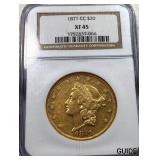 1871-CC Gold $20 Double Eagle NGC XF45
