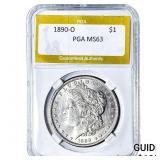 1890-O Morgan Silver Dollar PGA MS63