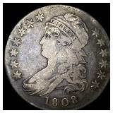 1808 Silver Capped Bust Half Dollar LIGHTLY  CIRC