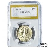 1943-S Walking Liberty Half Dollar PGA MS65+