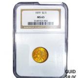 1879 $2.50 Gold Quarter Eagle NGC MS65