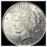 1922-S Silver Peace Dollar CLOSELY  UNCIRCULATED