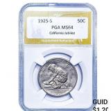 1925-S Jubilee Half Dollar PGA MS64