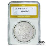 1879-S Rev 78 Morgan Silver Dollar PGA XF45