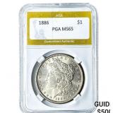 1886 Morgan Silver Dollar PGA MS65