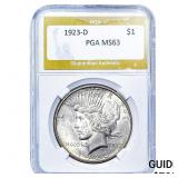 1923-D Silver Peace Dollar PGA MS63